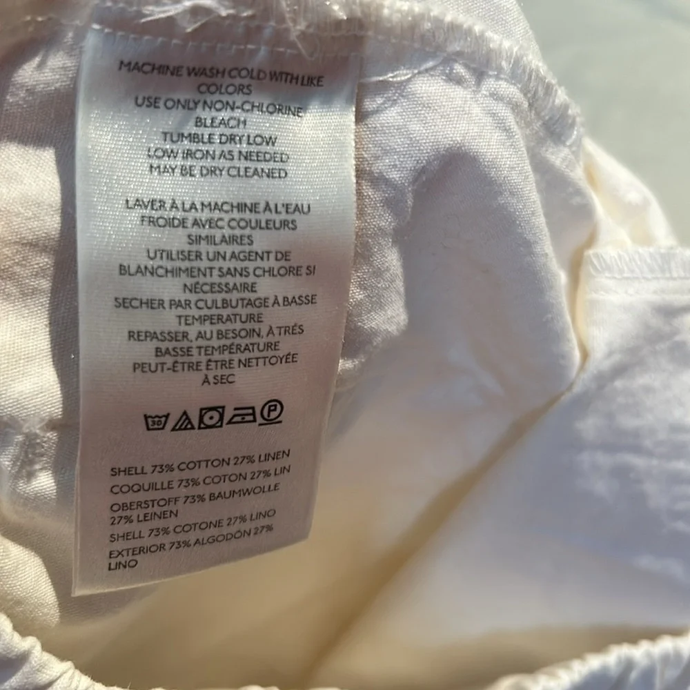 NWT Ladies size large Anthropologie Linen blended high waisted short-shorts - Picture 6 of 9